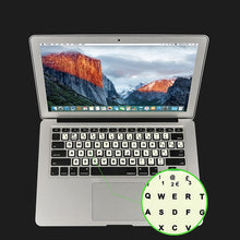 Load image into Gallery viewer, 3 PCS Luminous Keyboard Stickers Notebook Desktop Computer Keyboard Stickers, English Arabic, Russian Black Word, English, Italian, German, Spanish, Japanese, French, Korean, Hebrew, Thai