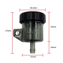 Load image into Gallery viewer, 2 PCS Motorcycle Modification Accessories Off-Road Vehicle Large Displacement Straight Pump Transparent Oil Cup Brake Pump Modified Oil Pot, Straight Brown, Straight Red, Straight Blue, Straight Transparent, Straight Black, Oblique Black