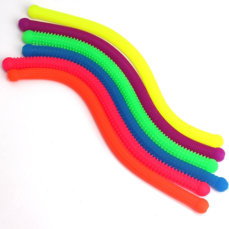10 PCS Environmental Protection Round Head TPR Decompression Soft Rubber Noodle Rope, Random Color Delivery