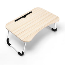 Load image into Gallery viewer, USB Folding Computer Desk With Fan &amp; Lamp, Size: 60x40x28cm, Cool Black, Teenage Pink, Sky Blue, White Maple, Walnut, Eye Grotection Green