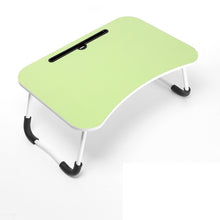 Load image into Gallery viewer, USB Folding Computer Desk With Fan &amp; Lamp, Size: 60x40x28cm, Cool Black, Teenage Pink, Sky Blue, White Maple, Walnut, Eye Grotection Green