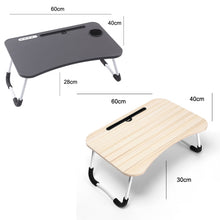 Load image into Gallery viewer, USB Folding Computer Desk With Fan &amp; Lamp, Size: 60x40x28cm, Cool Black, Teenage Pink, Sky Blue, White Maple, Walnut, Eye Grotection Green
