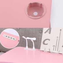 Load image into Gallery viewer, USB Folding Computer Desk With Fan &amp; Lamp, Size: 60x40x28cm, Cool Black, Teenage Pink, Sky Blue, White Maple, Walnut, Eye Grotection Green