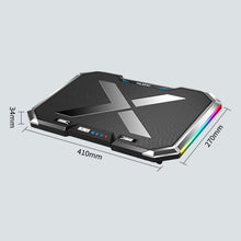 Load image into Gallery viewer, NUOXI Q8 Notebook Radiator LCD Screen Button Controllable RBG Luminescence Computer Cooling Base