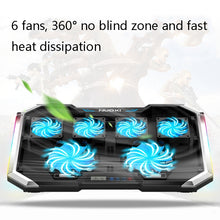 Load image into Gallery viewer, NUOXI Q8 Notebook Radiator LCD Screen Button Controllable RBG Luminescence Computer Cooling Base
