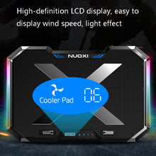 Load image into Gallery viewer, NUOXI Q8 Notebook Radiator LCD Screen Button Controllable RBG Luminescence Computer Cooling Base
