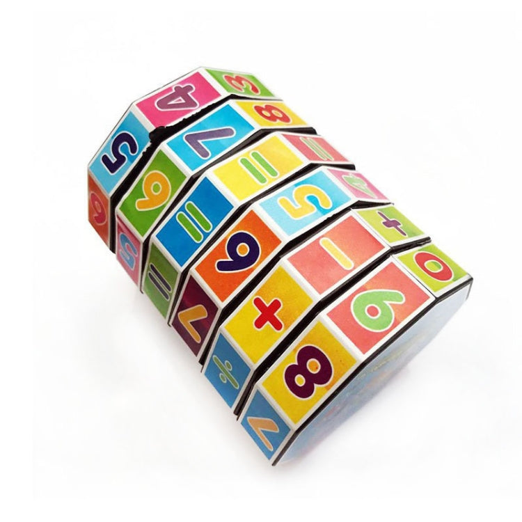 20 PCS Plastic Cylindrical Rotating Digital Magic Cube Children Puzzle Toys