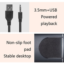 Load image into Gallery viewer, YEEZE A1 Multimedia USB2.0 Desktop Speaker Mini Computer Notebook Speaker, White Blue, White Green, White Purple, White Orange, Black Blue, Black Green, Black Purple, Black Prange, Electroplated Black Gold, Electroplated White, Electroplated Black     ...