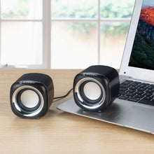 Load image into Gallery viewer, YEEZE A1 Multimedia USB2.0 Desktop Speaker Mini Computer Notebook Speaker, White Blue, White Green, White Purple, White Orange, Black Blue, Black Green, Black Purple, Black Prange, Electroplated Black Gold, Electroplated White, Electroplated Black     ...
