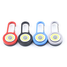 Load image into Gallery viewer, 3 PCS Mini Carabiner COB Flashlight Outdoor Portable Keychain Night Fishing Light Random Colour Delivery, Red, Blue, Black, Gray