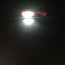Load image into Gallery viewer, 3 PCS Mini Carabiner COB Flashlight Outdoor Portable Keychain Night Fishing Light Random Colour Delivery, Red, Blue, Black, Gray