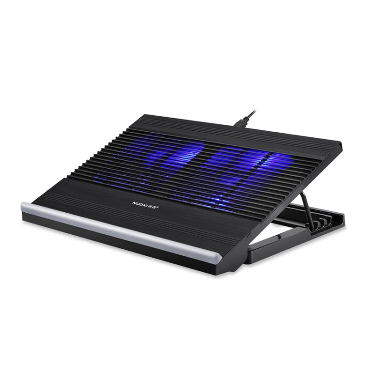 NUOXI T10 Laptop Radiator Multi-File Adjustment Aluminum Alloy Bracket, Black, Silver