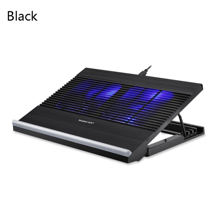 NUOXI T10 Laptop Radiator Multi-File Adjustment Aluminum Alloy Bracket, Black, Silver