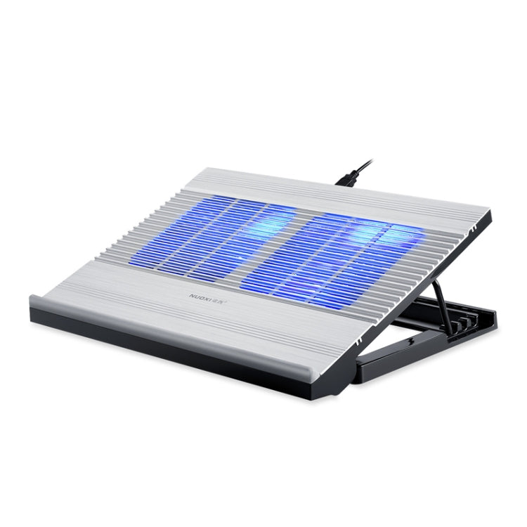 NUOXI T10 Laptop Radiator Multi-File Adjustment Aluminum Alloy Bracket, Black, Silver