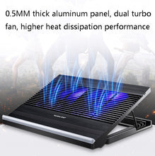 Load image into Gallery viewer, NUOXI T10 Laptop Radiator Multi-File Adjustment Aluminum Alloy Bracket, Black, Silver