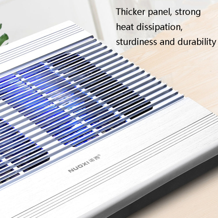 NUOXI T10 Laptop Radiator Multi-File Adjustment Aluminum Alloy Bracket, Black, Silver
