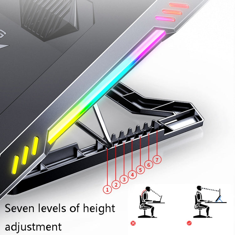 MC X500 Laptop Radiator Heightening Bracket Cooling Base, Black Red Standard Version, Sea Blue Standard Version