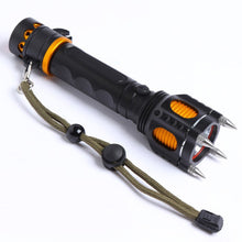 Load image into Gallery viewer, Outdoor LED T6 Strong Light Rechargeable Flashlight Car Safety Hammer Multi-Function Aelf-Defense Flashlight
