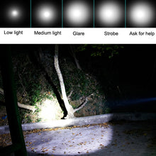 Load image into Gallery viewer, Outdoor LED T6 Strong Light Rechargeable Flashlight Car Safety Hammer Multi-Function Aelf-Defense Flashlight