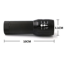 Load image into Gallery viewer, 2 PCS Three-Speed Zoom LED Flashlight Mini Aluminum Flashlight