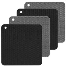 Load image into Gallery viewer, Geometry Kitchen Silicone Pot Holder Heat Insulation Pad Round(Black), Square(Gray), Round(Gray), Square(Black), Round(Black)