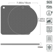 Load image into Gallery viewer, Geometry Kitchen Silicone Pot Holder Heat Insulation Pad Round(Black), Square(Gray), Round(Gray), Square(Black), Round(Black)