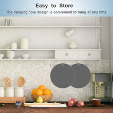 Load image into Gallery viewer, Geometry Kitchen Silicone Pot Holder Heat Insulation Pad Round(Black), Square(Gray), Round(Gray), Square(Black), Round(Black)