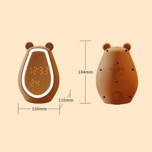 Load image into Gallery viewer, Bear Alarm Clock LED Digital Silent Bedside Lamp Bluetooth Speaker USB Charging Children Cartoon Night Light, Bluetooth Version, Bluetooth+Small Program Version