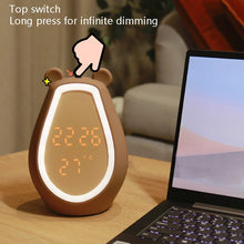 Load image into Gallery viewer, Bear Alarm Clock LED Digital Silent Bedside Lamp Bluetooth Speaker USB Charging Children Cartoon Night Light, Bluetooth Version, Bluetooth+Small Program Version
