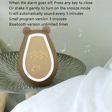 Load image into Gallery viewer, Bear Alarm Clock LED Digital Silent Bedside Lamp Bluetooth Speaker USB Charging Children Cartoon Night Light, Bluetooth Version, Bluetooth+Small Program Version