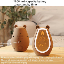 Load image into Gallery viewer, Bear Alarm Clock LED Digital Silent Bedside Lamp Bluetooth Speaker USB Charging Children Cartoon Night Light, Bluetooth Version, Bluetooth+Small Program Version