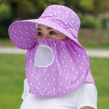Load image into Gallery viewer, 2 PCS Cherry Printing Isolation Cap Sunscreen Face-Covering Outdoor Travel Hat Cap, Half Cherry (Purple), Full Cherry (Blue), Full Cherry (Purple), Full Cherry (Apricot Pink), Full Cherry (Lotus Pink), Full Cherry (Rose Red), Full Cherry (Orange Pink) ...