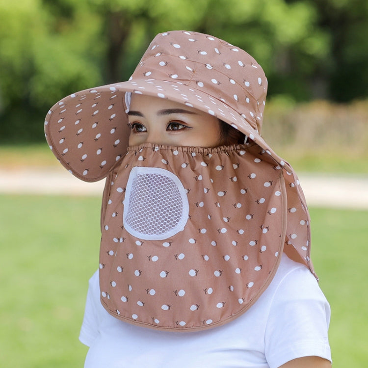 2 PCS Cherry Printing Isolation Cap Sunscreen Face-Covering Outdoor Travel Hat Cap, Half Cherry (Purple), Full Cherry (Blue), Full Cherry (Purple), Full Cherry (Apricot Pink), Full Cherry (Lotus Pink), Full Cherry (Rose Red), Full Cherry (Orange Pink) ...