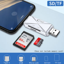 Load image into Gallery viewer, YH-109 SD/TF/Type-C/Micro USB/USB Computer PC Mobile Phone OTG Card Reader, White, Black