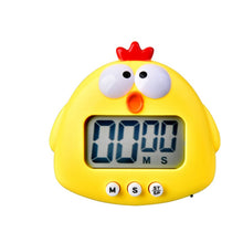 Load image into Gallery viewer, Kitchen Baking Cartoon Animal Electronic Timer Alarm Clock Student Learning Timer, Pink Pig, Yellow Chicken, Green Frog, Pink Frog
