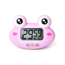 Load image into Gallery viewer, Kitchen Baking Cartoon Animal Electronic Timer Alarm Clock Student Learning Timer, Pink Pig, Yellow Chicken, Green Frog, Pink Frog