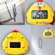 Load image into Gallery viewer, Kitchen Baking Cartoon Animal Electronic Timer Alarm Clock Student Learning Timer, Pink Pig, Yellow Chicken, Green Frog, Pink Frog