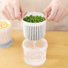 Load image into Gallery viewer, Onion Ginger Garlic Drainage Storage Box Kitchen Vegetable Plastic Storage Box Refrigerator Seal Storage Box, White
