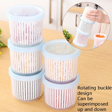 Load image into Gallery viewer, Onion Ginger Garlic Drainage Storage Box Kitchen Vegetable Plastic Storage Box Refrigerator Seal Storage Box, White