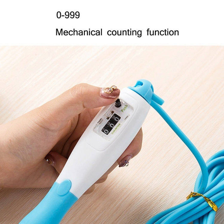 Adjustable Mechanical Counting PVC Skipping Rope Fitness Sports Equipment, Length: 3m