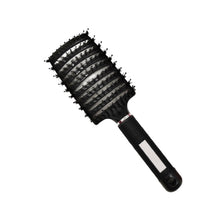 Load image into Gallery viewer, Retro Boar Bristles Hairdressing Big Curved Comb Curly Hair Massage Comb, Black, Red, Pink