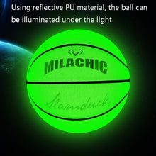 Load image into Gallery viewer, MILACHIC Number 7 Fluorescent Green Holographic Reflective Basketball