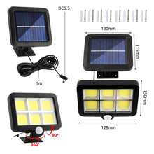Load image into Gallery viewer, Solar Separated Wall Lamp Outdoor Courtyard Waterproof Human Body Induction Light, 108 COB, 128 COB