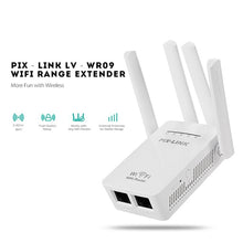 Load image into Gallery viewer, PIX-LINK LV-WR09 300Mbps WiFi Range Extender Repeater Mini Router, US Pulg, EU Plug, UK Plug, AU Plug