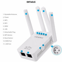 Load image into Gallery viewer, PIX-LINK LV-WR09 300Mbps WiFi Range Extender Repeater Mini Router, US Pulg, EU Plug, UK Plug, AU Plug