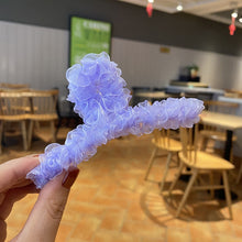 Load image into Gallery viewer, Resin Material Spring Hair Clip, Colour: 25 Yellow Net Yarn, 1 Transparent, 2 Green, 3 Light Coffee, 4 Creamy-white, 5 Dark Gray, 6 Pink, 7 Chestnut, 20 Black Net Yarn, 21 Pink Net Yarn, 22 Lake Blue Net Yarn, 23 Light Purple Net Yarn, 24 Red Net Yarn ...