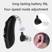 Load image into Gallery viewer, GM-105 Elderly Hearing Aid Sound Amplifier Intelligent Noise Reduction Sound Collector, US Plug(Black), EU Plug(Black)