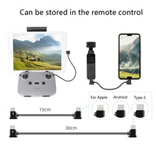 Load image into Gallery viewer, Sunnylife TY-X9304 Suitable For DJI Mavic Air 2S / DJI FPV Flight Glasses V2 / Mavic Mini2 / Osmo Pocket 2 Mobile Phone Tablet Cable, 15cm Type-C to 8 Pin Cable, 15cm Type-C to Micro USB  Cable, 15cm Type-C to Type-C Cable, 30cm Type-C to 8 Pin Cable  ...