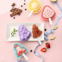 Load image into Gallery viewer, Household Silicone Popsicle Ice Cream Mold With Lid, Grape, Strawberry, Flying Saucer, Rocket, Strawberry + Grape, Flying Saucer + Rocket