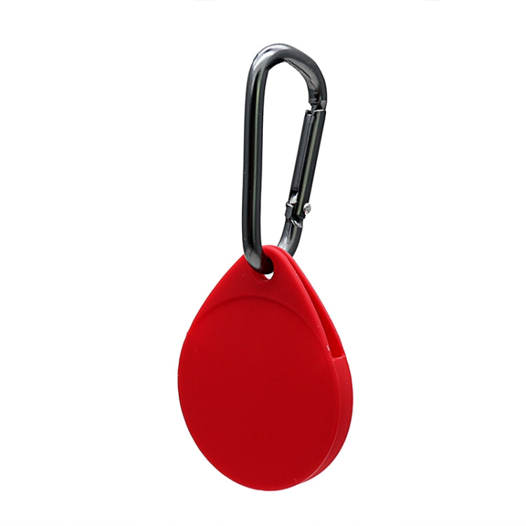 2 PCS Drop Shape  Shockproof Anti-scratch Silicone Protective Case with Carabiner for AirTag 2nd Gen / AirTag 1st Gen